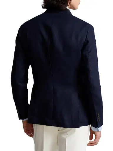 Polo Ralph Lauren Men's Linen Single-Breasted Sportscoat - Navy | Thumbnail 4