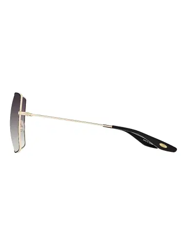Barton Perreira Women's Folasade 60MM Square Sunglasses - Gradient Grey Black Gold | Thumbnail 4