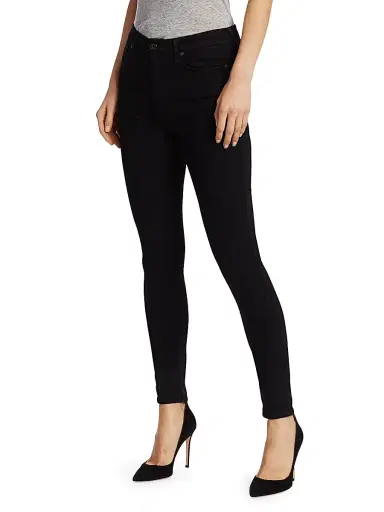 7 For All Mankind Women's The High-Rise Skinny Slim Illusion Jeans - Black Rinse - Size 32 | Thumbnail 4 7 For All Mankind Women's The High-Rise Skinny Slim Illusion Jeans - Black Rinse - Size 32 | Thumbnail 4