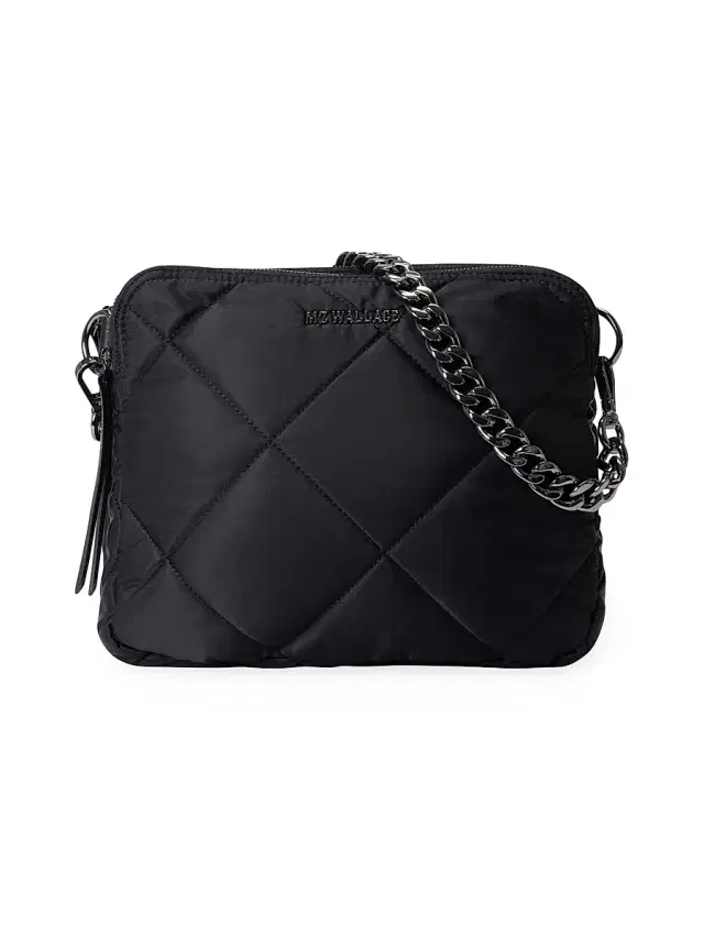 Women's Bowery Quilted Crossbody Bag - Black