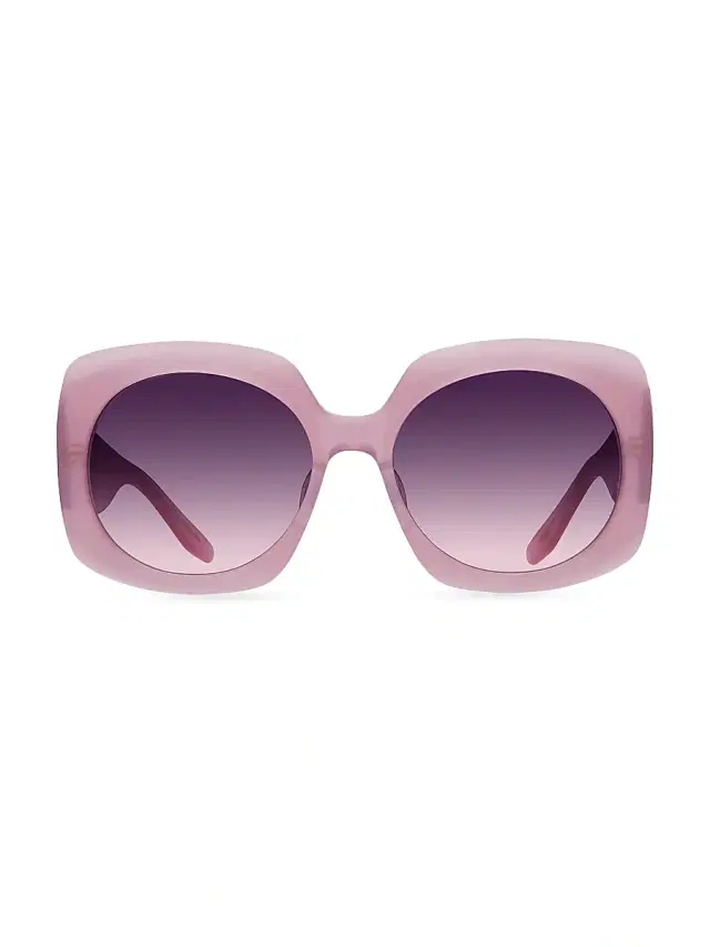 Barton Perreira Women's  x Sarah Hoover Delia 57MM Hexagonal Sunglasses - Magnolia