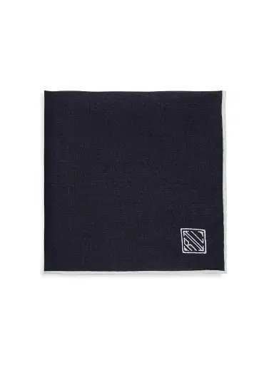 Ralph Lauren Purple Label Men's Art Deco Logo Linen Pocket Square | Thumbnail 1