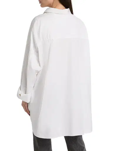 R13 Women's Drop Neck Oxford Shirt - White - Size Large | Thumbnail 5