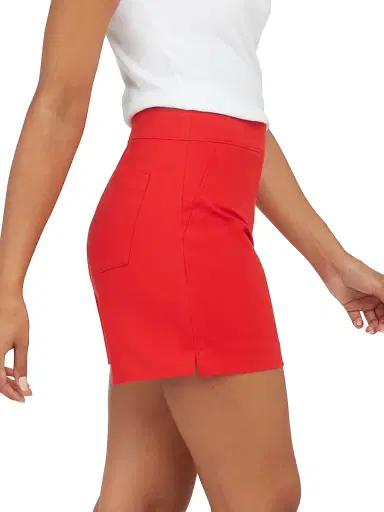 Spanx Women's Polished Stretch-Cotton Shorts | Thumbnail 4 Spanx Women's Polished Stretch-Cotton Shorts | Thumbnail 4