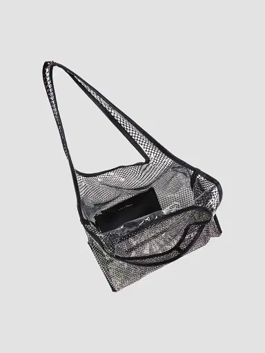 3.1 Phillip Lim Women's Crystal-Embellished Mesh Market Tote - Black | Thumbnail 3