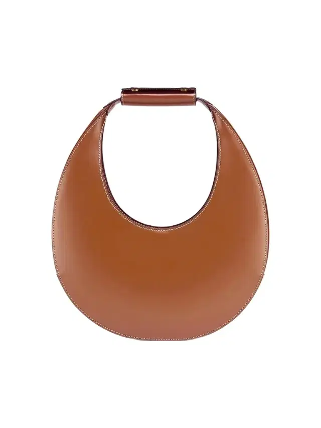 Women's Moon Leather Tote Bag - Tan