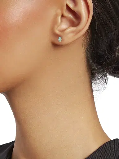 Sydney Evan Women's Mini Enamel & 14K Yellow Gold Hamsa Single Stud Earring - Gold Blue | Thumbnail 2 Sydney Evan Women's Mini Enamel & 14K Yellow Gold Hamsa Single Stud Earring - Gold Blue | Thumbnail 2