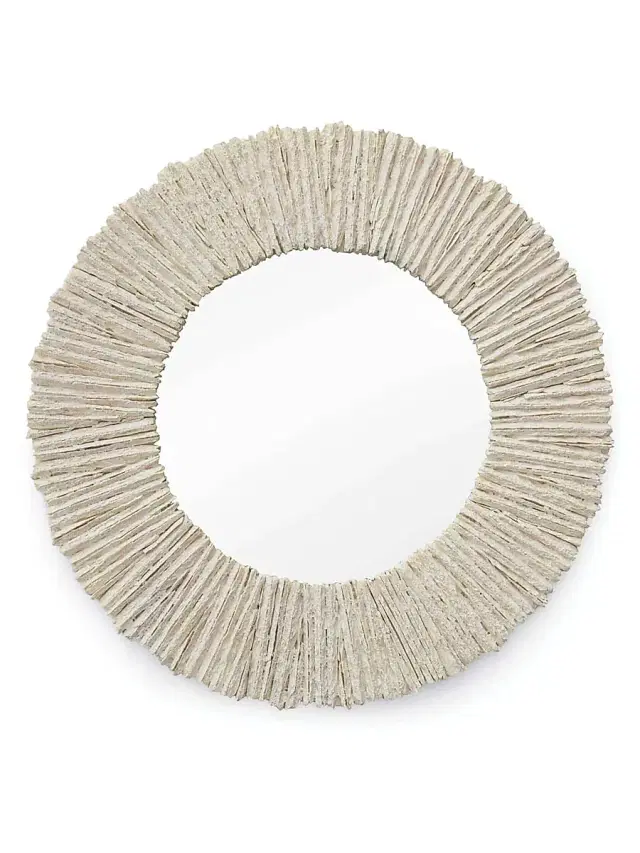 Slate Round Mirror