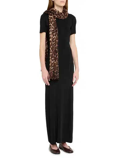 Sofia Cashmere Women's Leopard Cashmere Scarf - Leopard | Thumbnail 2
