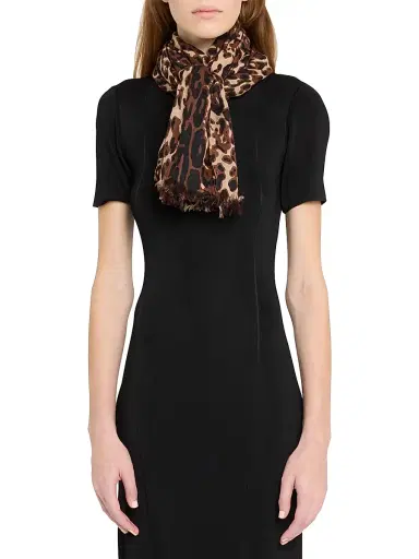 Sofia Cashmere Women's Leopard Cashmere Scarf - Leopard | Thumbnail 3