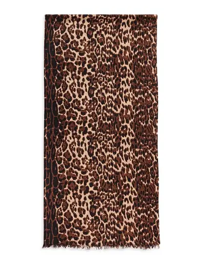 Sofia Cashmere Women's Leopard Cashmere Scarf - Leopard | Thumbnail 1
