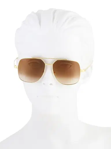 Cartier Women's Santos De 58MM Aviator Sunglasses - Gold | Thumbnail 4