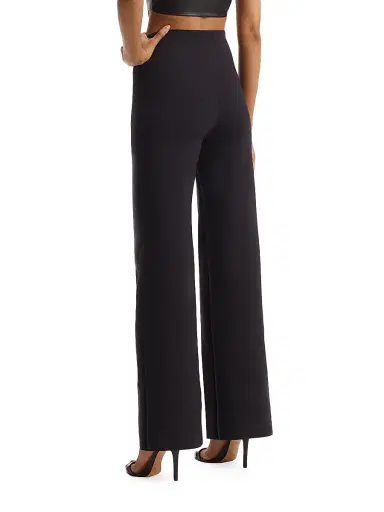 Commando Women's Neoprene Wide-Leg Pants - Black - Size XL | Thumbnail 2