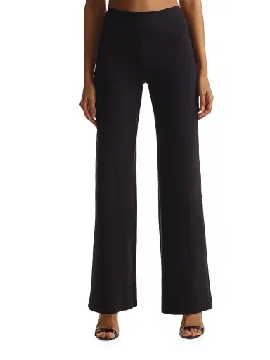 Commando Women's Neoprene Wide-Leg Pants - Black - Size XL | Thumbnail 1