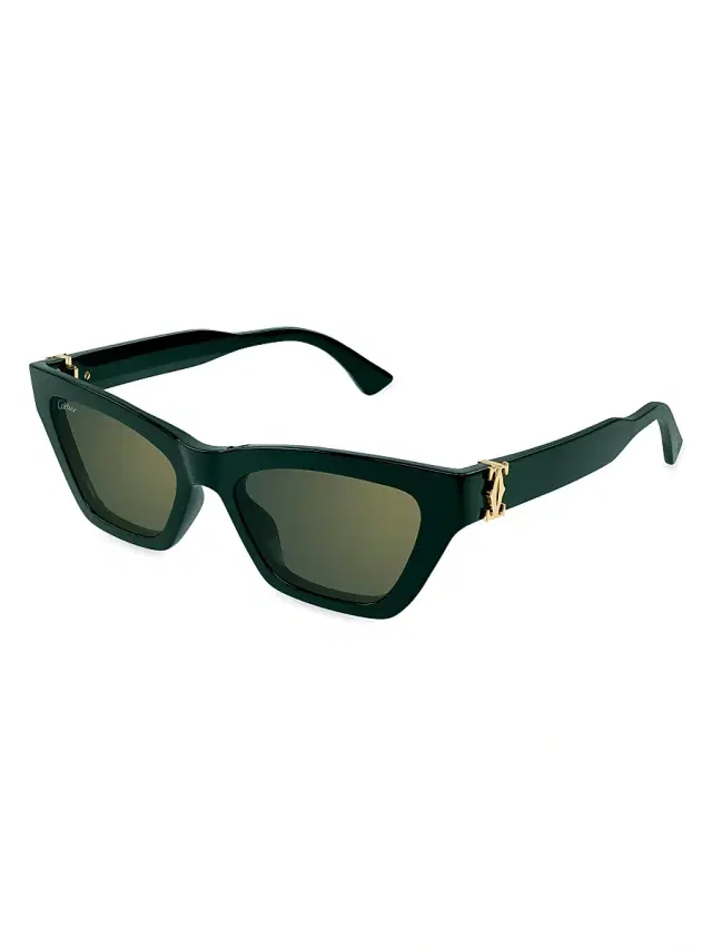 Cartier Women's Double C 53MM Cat-Eye Sunglasses