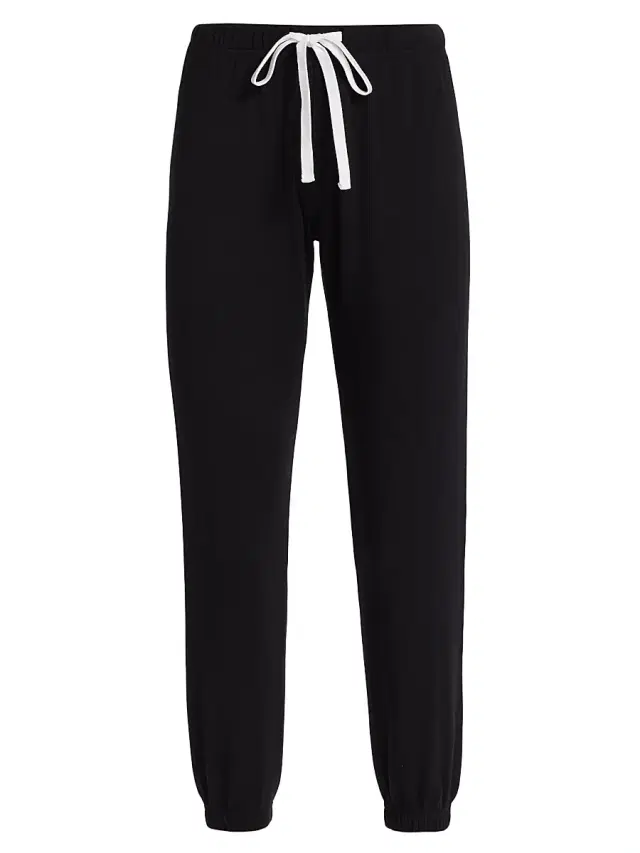 Women's Sonja Fleece Drawstring Joggers - Black