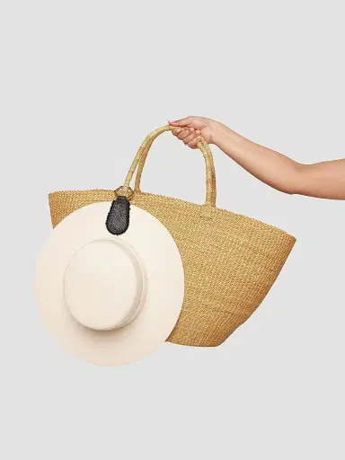 Toptote by Lindsay Albanese Women's The Drop Leather Hat Holder - Black Sparkle | Thumbnail 2 Toptote by Lindsay Albanese Women's The Drop Leather Hat Holder - Black Sparkle | Thumbnail 2