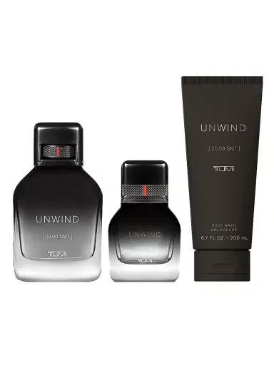 TUMI Men's UNWIND [20:00 MGT] 3-Piece Eau de Parfum & Shower Gel Gift Set | Thumbnail 1