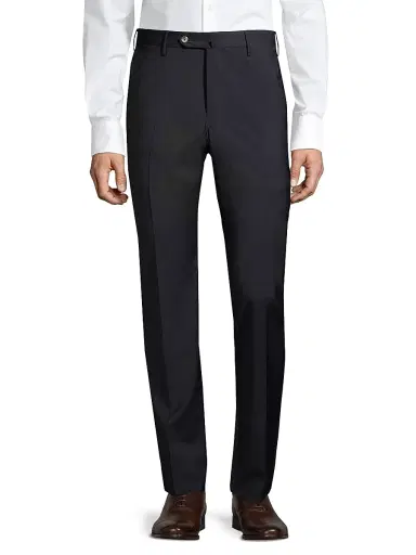 PT Torino Men's Traveller Slim-Fit Performance Wool Trousers - Navy - Size 40 | Thumbnail 3