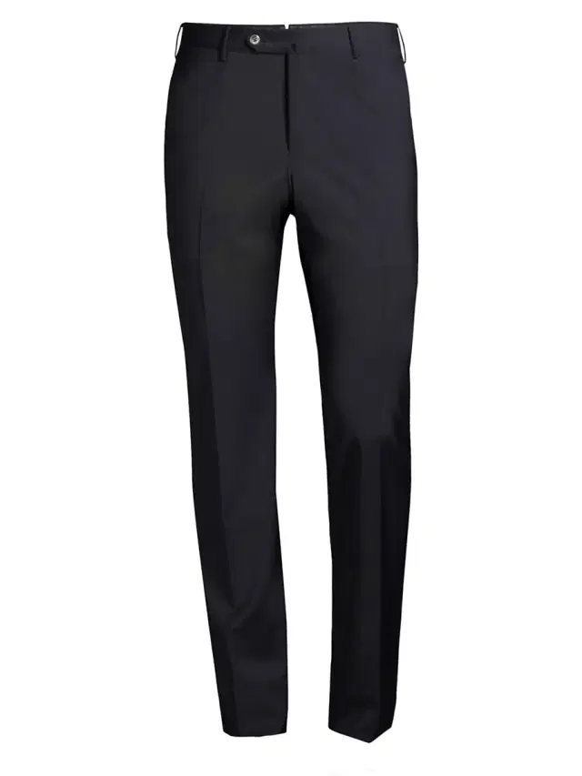 Men's Traveller Slim-Fit Performance Wool Trousers - Navy