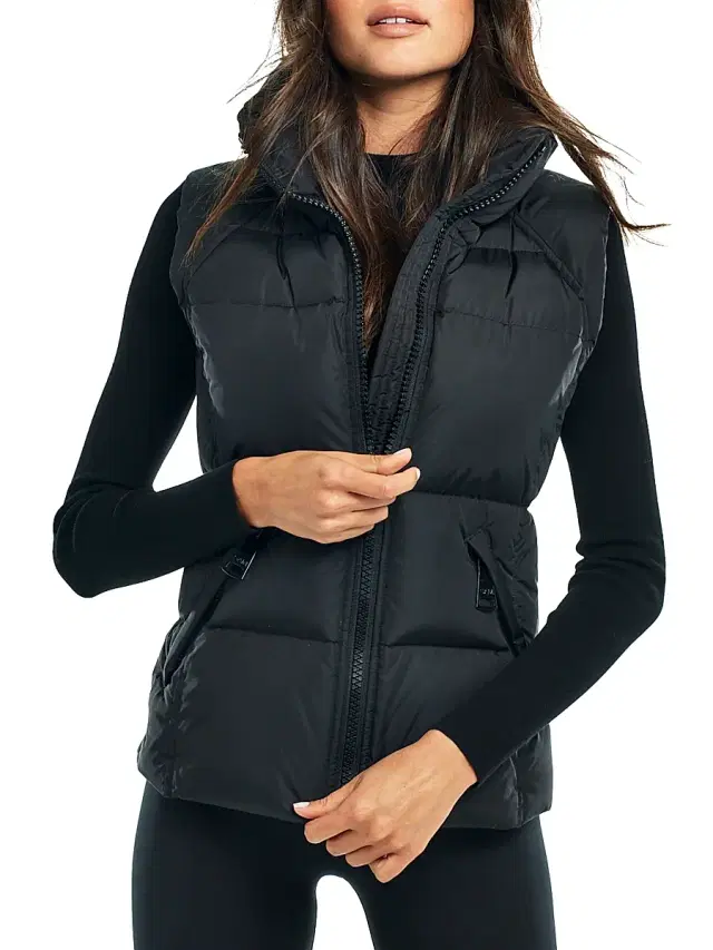 SAM. Women's Freedom Quilted Down Vest - Matte Black
