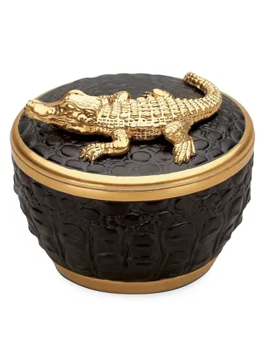L'Objet Gold Crocodile Pink Champagne Scented Candle | Thumbnail 1