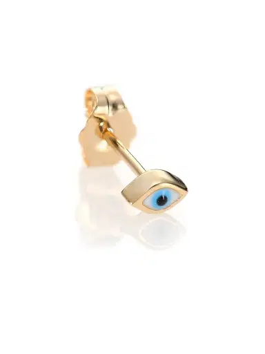 Sydney Evan Women's Enamel & 14K Yellow Gold Mini Evil Eye Single Stud Earring - Gold | Thumbnail 1 Sydney Evan Women's Enamel & 14K Yellow Gold Mini Evil Eye Single Stud Earring - Gold | Thumbnail 1
