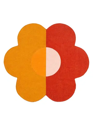 Misette Linen Patchwork Placemats 4-Piece Set - Floral Amber Red | Thumbnail 1 Misette Linen Patchwork Placemats 4-Piece Set - Floral Amber Red | Thumbnail 1