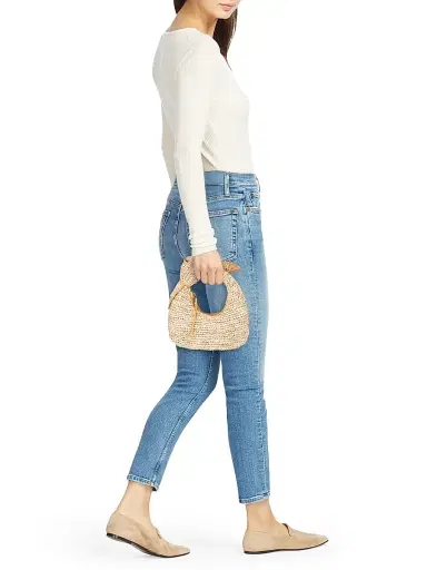 Poolside Women's Josie Raffia Knot Bag - Mixed Natural | Thumbnail 2