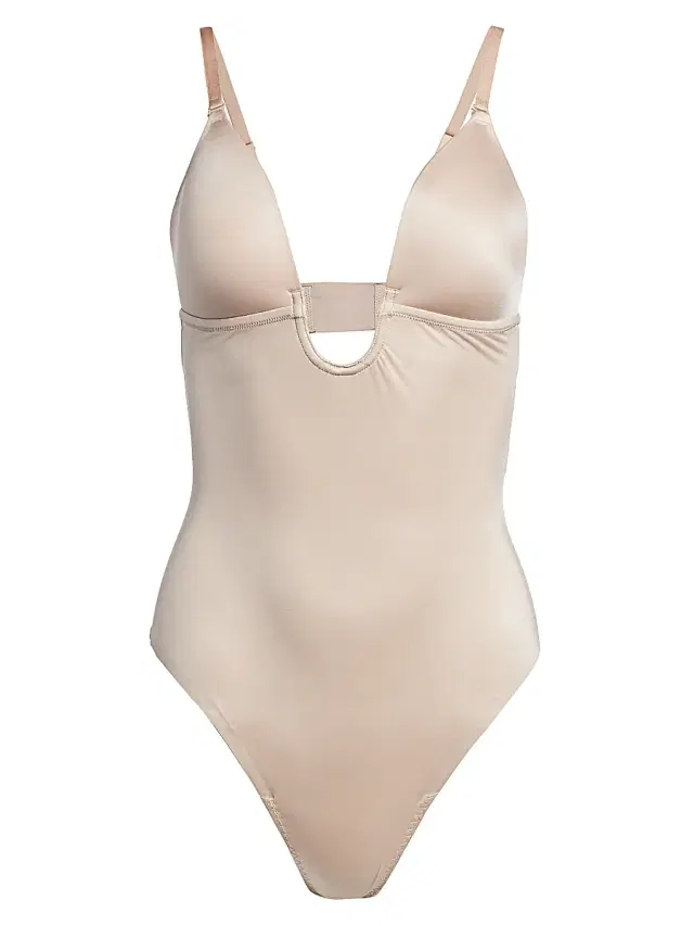 Women's Suit Your Fancy Plunge Bodysuit - Champagne