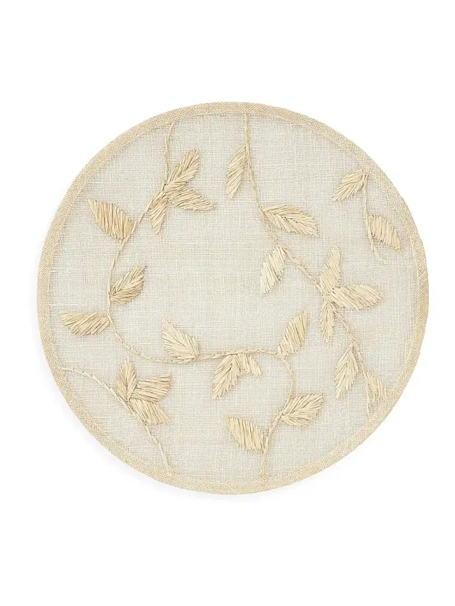 Joanna Buchanan Straw Leaf 4-Piece Placemat Set - Natural