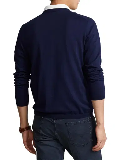 Polo Ralph Lauren Men's Cotton Crewneck Sweater - Blue | Thumbnail 3