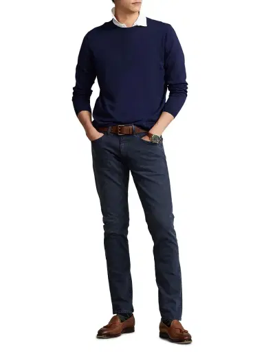 Polo Ralph Lauren Men's Cotton Crewneck Sweater - Blue | Thumbnail 1