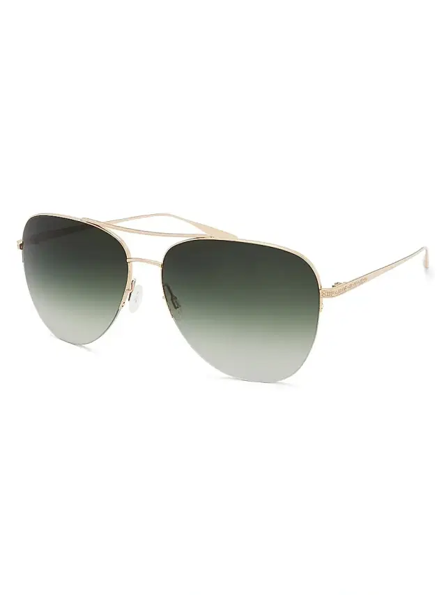 Barton Perreira Women's 62MM Aviator Sunglasses - Grey Gold