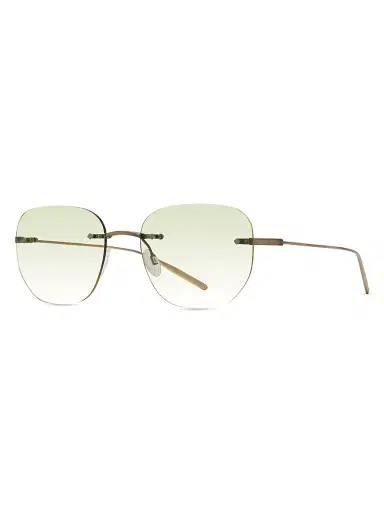 BARTON PERREIRA Men's Rimless Tyrone 51MM Rectangular Sunglasses - Antique Gold Mint | Thumbnail 1 BARTON PERREIRA Men's Rimless Tyrone 51MM Rectangular Sunglasses - Antique Gold Mint | Thumbnail 1