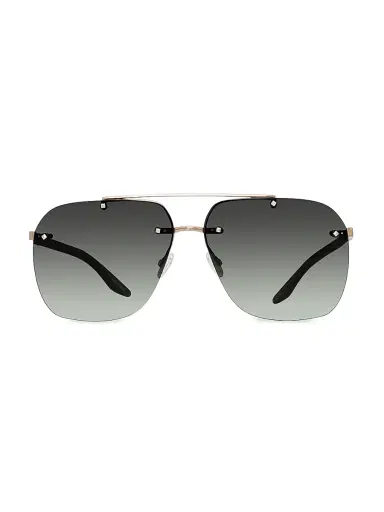 BARTON PERREIRA Men's Daniel 64MM Navigator Sunglasses - Gold Laurel Gradient | Thumbnail 2