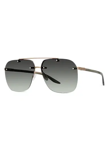 BARTON PERREIRA Men's Daniel 64MM Navigator Sunglasses - Gold Laurel Gradient | Thumbnail 1