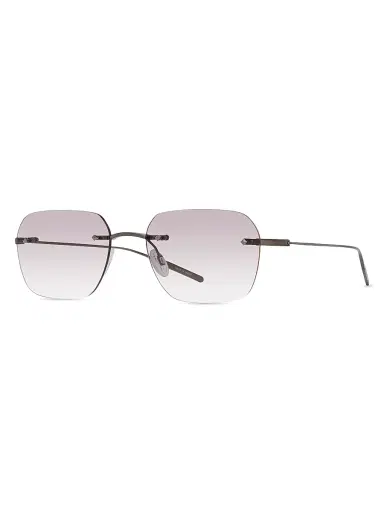 BARTON PERREIRA Men's Rimless Louie 51MM Rectangular Sunglasses - Pewter Smoke | Thumbnail 1 BARTON PERREIRA Men's Rimless Louie 51MM Rectangular Sunglasses - Pewter Smoke | Thumbnail 1