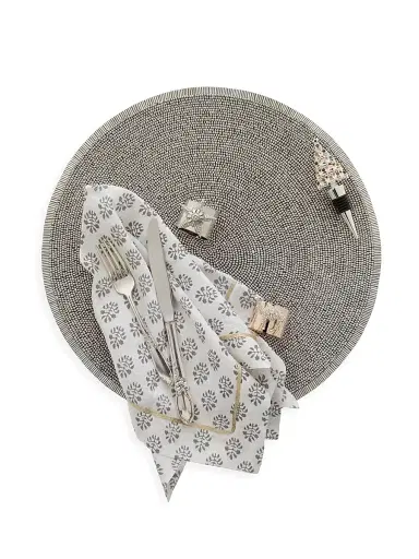 Joanna Buchanan Silver Beaded Placemat | Thumbnail 4 Joanna Buchanan Silver Beaded Placemat | Thumbnail 4