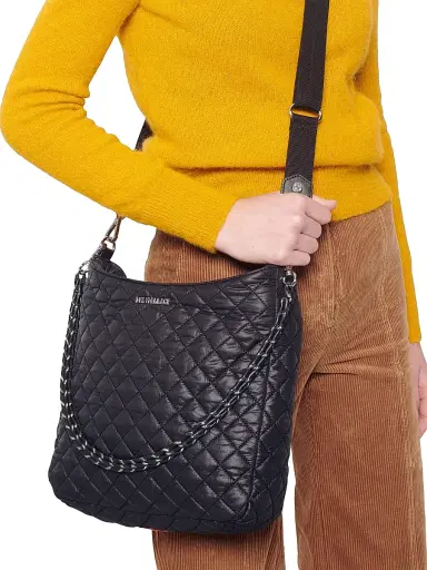MZ Wallace Women's Crosby Quilted Hobo Bag - Black | Thumbnail 5 MZ Wallace Women's Crosby Quilted Hobo Bag - Black | Thumbnail 5