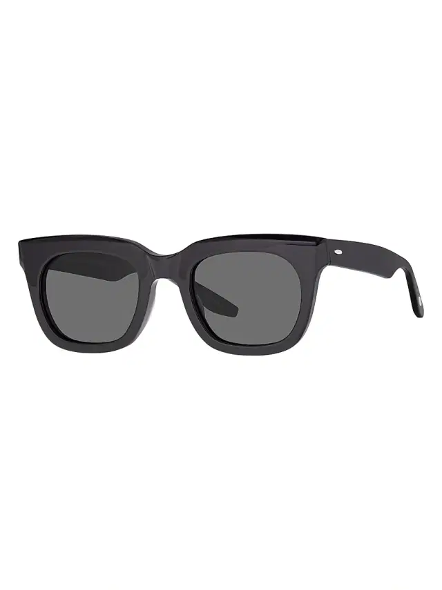 Barton Perreira Men's Samo 49MM Square Sunglasses - Dark Grey Black