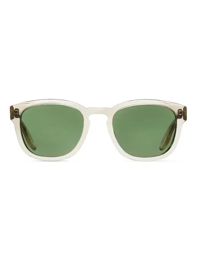 Men's Nelson 53MM Rectangular Sunglasses - Champagne Bottle Green