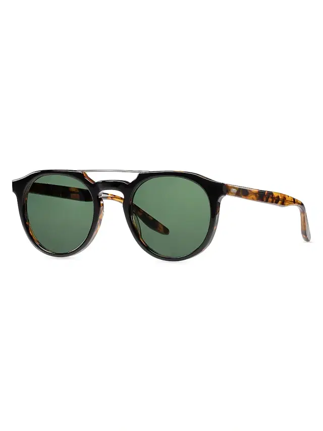 Barton Perreira Men's  x 007 Legacy Collection 52MM Aviator Sunglasses - Black Amber Tortoise