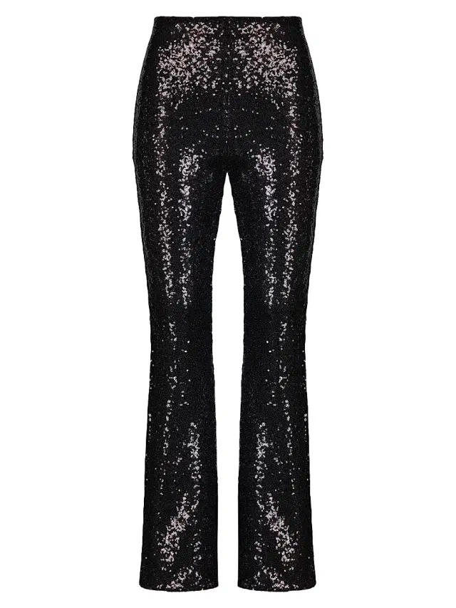 Women's Sequin Flare Pant - Black