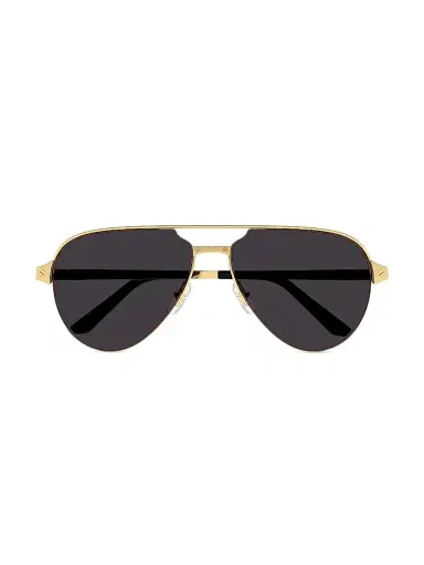 Cartier Men's Santos Evolution 60MM 24K Gold-Plated Navigator Sunglasses | Thumbnail 2 Cartier Men's Santos Evolution 60MM 24K Gold-Plated Navigator Sunglasses | Thumbnail 2