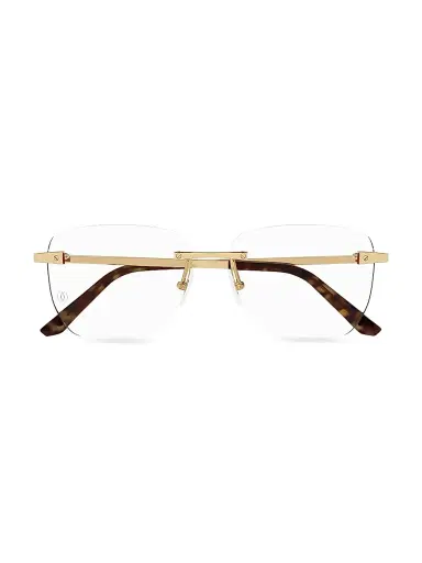 Cartier Men's Santos De 58MM 24K Gold-Plated Square Optical Glasses | Thumbnail 2 Cartier Men's Santos De 58MM 24K Gold-Plated Square Optical Glasses | Thumbnail 2