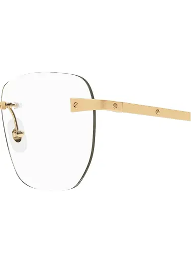 Cartier Men's Santos De 58MM 24K Gold-Plated Square Optical Glasses | Thumbnail 3 Cartier Men's Santos De 58MM 24K Gold-Plated Square Optical Glasses | Thumbnail 3