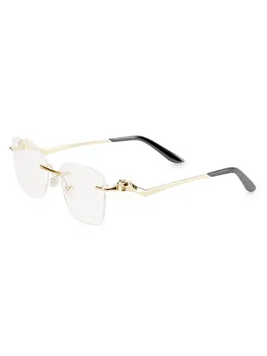 Cartier Women's 57MM Rimless Cat-Eye Eyeglasses - Gold | Thumbnail 2