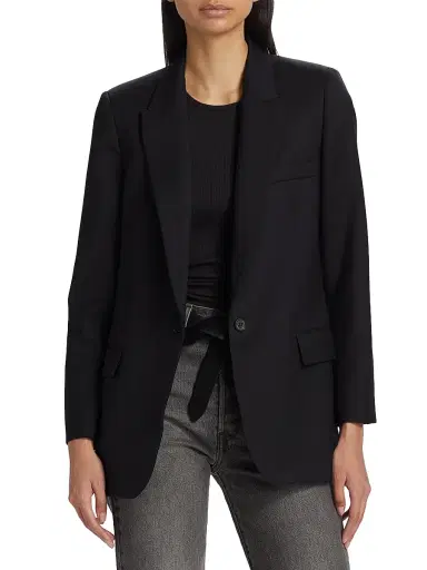 Nili Lotan Women's Diane Single-Breasted Wool Blazer | Thumbnail 3 Nili Lotan Women's Diane Single-Breasted Wool Blazer | Thumbnail 3