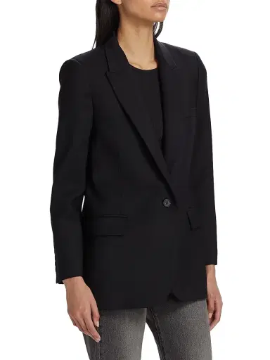 Nili Lotan Women's Diane Single-Breasted Wool Blazer | Thumbnail 4 Nili Lotan Women's Diane Single-Breasted Wool Blazer | Thumbnail 4